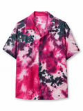 Batik Pink Black Mix Ice Dye Shirt